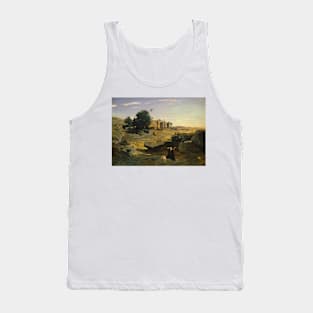 Hagar in the Wilderness by Jean-Baptiste-Camille Corot Tank Top